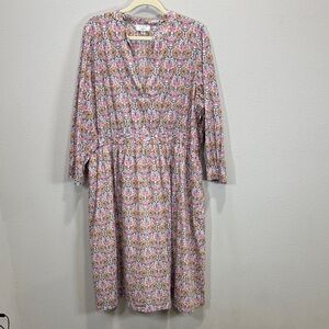 J crew Cinched-waist midi dress in Liberty® Honeysuckle floral"